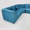 Mid-Century Blue Modular Sofa, 1970s, Set of 4 3