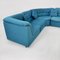 Mid-Century Blue Modular Sofa, 1970s, Set of 4, Image 3