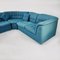 Mid-Century Blue Modular Sofa, 1970s, Set of 4 6