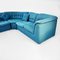 Mid-Century Blue Modular Sofa, 1970s, Set of 4 2