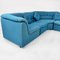 Mid-Century Blue Modular Sofa, 1970s, Set of 4 5