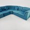 Mid-Century Blue Modular Sofa, 1970s, Set of 4 4