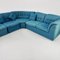 Mid-Century Blue Modular Sofa, 1970s, Set of 4, Image 4