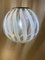 Transparente weiße Kugel Hängelampe aus Muranoglas von Simoeng 2