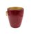 Brass and Red Parchment Cooler / Ice Bucket by Aldo Tura, Italy, 1960s 9