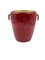 Brass and Red Parchment Cooler / Ice Bucket by Aldo Tura, Italy, 1960s 1