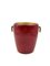 Brass and Red Parchment Cooler / Ice Bucket by Aldo Tura, Italy, 1960s 14