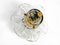 Small Floral Glass Ceiling or Wall Lamp with Brass Base, 1960s, Image 10