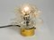 Small Floral Glass Ceiling or Wall Lamp with Brass Base, 1960s 2