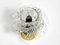Small Floral Glass Ceiling or Wall Lamp with Brass Base, 1960s, Image 4