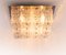 Large German Square Flush Mount Glass and Brass Ceiling Light from Limburg, 1960, Image 2
