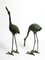 Large Decorative Cranes in Oxidized Brass, 1970s, Set of 2 5