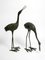 Large Decorative Cranes in Oxidized Brass, 1970s, Set of 2 3