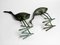 Large Decorative Cranes in Oxidized Brass, 1970s, Set of 2 10