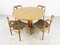 Oak Dining Chairs Model Juliane and Table by Johannes Andersen for Uldum Mobelfabrik, Denmark, 1960s, Set of 5, Image 1