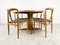 Oak Dining Chairs Model Juliane and Table by Johannes Andersen for Uldum Mobelfabrik, Denmark, 1960s, Set of 5 12