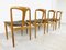 Oak Dining Chairs Model Juliane and Table by Johannes Andersen for Uldum Mobelfabrik, Denmark, 1960s, Set of 5, Image 3