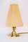 Brass Table Lamp with Fabric Shade, Vienna, 1950s 2