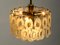 Lámpara italiana con vasos de Murano ovalados, años 50, Imagen 13