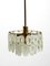 Lámpara italiana con vasos de Murano ovalados, años 50, Imagen 11