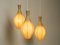 Cocoon Cascade Deckenlampe mit 3 großen Lampenschirmen, 1950er 2