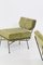 Mid-Century Armchairs in Green Velvet and Iron, 1950s, Set of 2 5