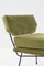 Poltrone Mid-Century in velluto verde e ferro, anni '50, set di 2, Immagine 8