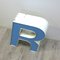 Vintage Blue & White Decorative Letter R, 1970s 4