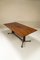 Dining Table in Mahogany, Rosewood and Brushed Brass, Italy, 1960s, Image 4