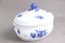 Blue Flower 8113 & 8110 Suppenschale mit Untertasse von Royal Copenhagen, 1920er, 2er Set 6