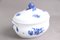 Blue Flower 8113 and 8110 Soup Bowl with Saucer from Royal Copenhagen, 1920s, Set of 2, Image 6