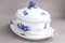 Blue Flower 8113 and 8110 Soup Bowl with Saucer from Royal Copenhagen, 1920s, Set of 2 4