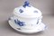 Blue Flower 8113 and 8110 Soup Bowl with Saucer from Royal Copenhagen, 1920s, Set of 2, Image 4