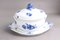 Blue Flower 8113 and 8110 Soup Bowl with Saucer from Royal Copenhagen, 1920s, Set of 2 2