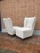 White Bouclé Lounge Chairs, 1950s, Set of 2 6