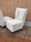 White Bouclé Lounge Chairs, 1950s, Set of 2 2