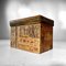 Caja de transporte de té japonesa vintage de madera, años 50, Imagen 13