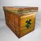 Caja de transporte de té japonesa vintage de madera, años 50, Imagen 1