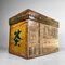 Caja de transporte de té japonesa vintage de madera, años 50, Imagen 10