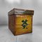 Caja de transporte de té japonesa vintage de madera, años 50, Imagen 16