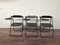 Italienische Vintage Flap Chairs von Paolo Parigi, 1980er, 3er Set 1