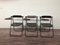 Vintage Italian Flap Chairs by Paolo Parigi, 1980s, Set of 3, Image 1