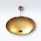 Suspension Chandelier in Satin Glass and Brass, Italy, 1950s, Image 2