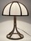 Lámpara de mesa hongo de ratán de bambú, holandesa, años 70, Imagen 6