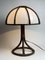 Bamboo Rattan Mushroom Table Lamp, Dutch, 1970s 4