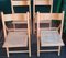 Vintage Wooden Folding Chairs with Viennese Braid Seats, Set of 4, Image 6