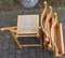 Sedie vintage pieghevoli in legno con treccia viennese, set di 4, Immagine 4