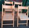 Chaises Pliantes Vintage en Bois avec Sièges en Tresse Viennoise, Set de 4 2