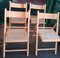 Vintage Wooden Folding Chairs with Viennese Braid Seats, Set of 4, Image 2