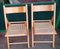 Vintage Wooden Folding Chairs with Viennese Braid Seats, Set of 4, Image 3